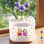Personalisierte ewige Tulpen im Glas – Geschenk für Tochter – So stolz auf dich als Mama