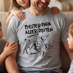 Personalisiertes Unisex-T-Shirt – Geschenke für Papa, Opa – Bester Papa Aller Zeiten