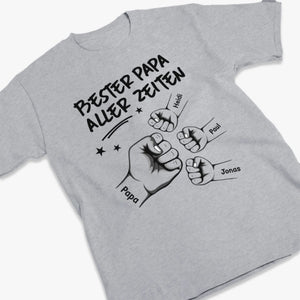 Personalisiertes Unisex-T-Shirt – Geschenke für Papa, Opa – Bester Papa Aller Zeiten