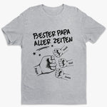 Personalisiertes Unisex-T-Shirt – Geschenke für Papa, Opa – Bester Papa Aller Zeiten