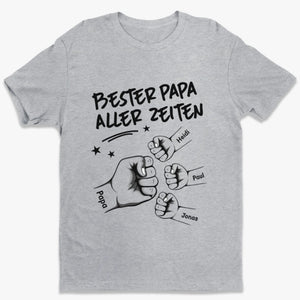 Personalisiertes Unisex-T-Shirt – Geschenke für Papa, Opa – Bester Papa Aller Zeiten