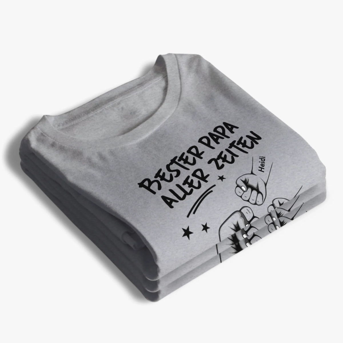 Personalisiertes Unisex-T-Shirt – Geschenke für Papa, Opa – Bester Papa Aller Zeiten