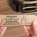 Personalisierter Gravierter Ledergürtel – Geschenke für den Ehemann, Ihn – Ich Traf Dich Ich Mochte Dich