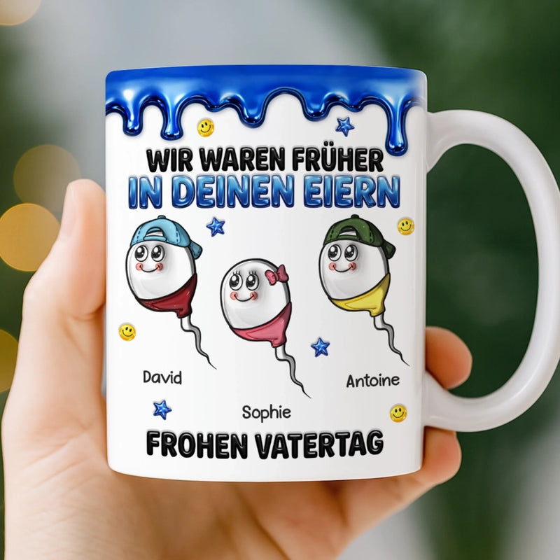 Personalisierte Tasse mit 3D-Effekt – Vatertagsgeschenke, Lustige Geschenke für Papa – Wir Kommen Von Dir