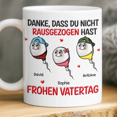 Personalisierte Tasse mit 3D-Effekt – Vatertagsgeschenke, Lustige Geschenke für Papa – Alles Begann Mit Dir