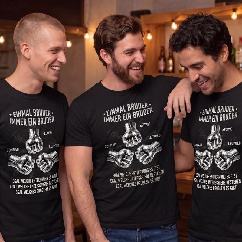 Personalisiertes Unisex-T-Shirt – Geschenk für Bruder – Mein Bruder, mein bester Freund