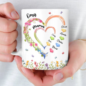 Personalisierte Tasse – Geschenk für Mama, Oma – Omas Garten der Liebe