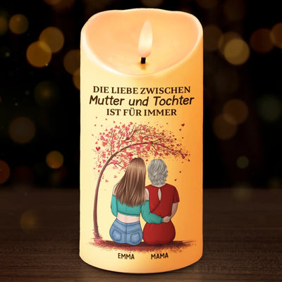 Personalisierte LED-Kerze – Geschenk für Mama, Tochter – Mutter und Tochter ist für immer