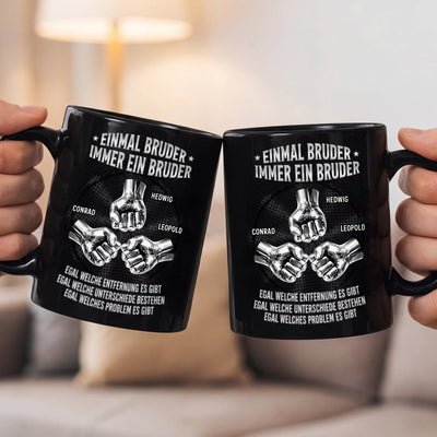 Personalisierte Schwarzer Tasse – Geschenk für Bruder – Du hast den besten Bruder