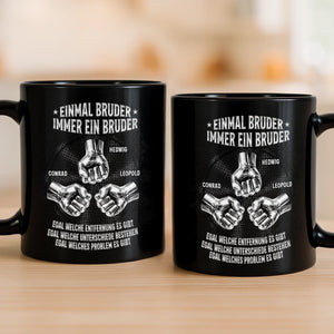 Personalisierte Schwarzer Tasse – Geschenk für Bruder – Du hast den besten Bruder