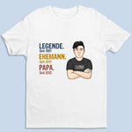 Personalisiertes Unisex-T-Shirt – Geschenke für Papa, Opa – Mein Papa ist eine Legende