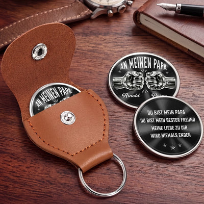 Personalisierter Taschenknuddler – Geschenk Für Papa, Opa – Unsere Liebe endet nie