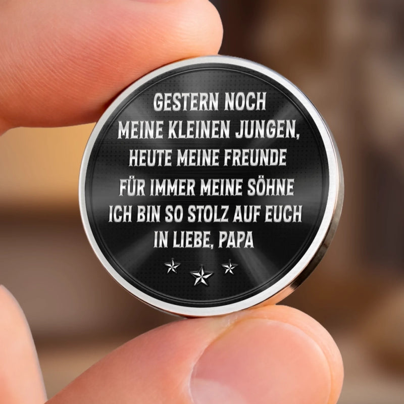 Personalisierter Taschenknuddler – Geschenk Für Sohn – Ich Bin So Stolz Auf Euch