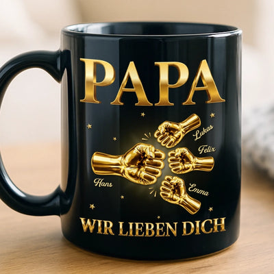 Personalisierte Schwarzer Tasse – Geschenk für Papa, Opa – Papa ist so cool!