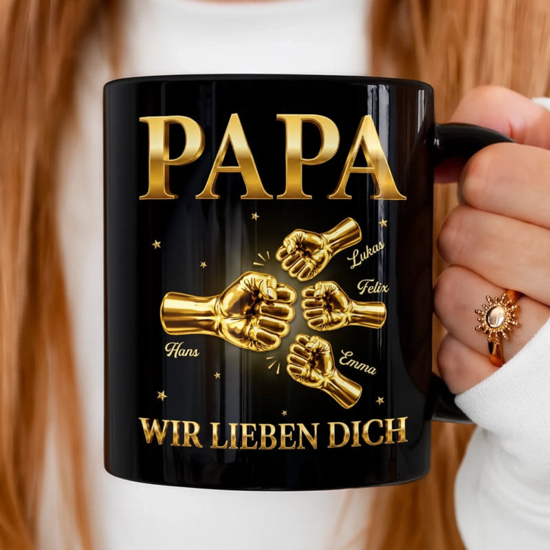 Personalisierte Schwarzer Tasse – Geschenk für Papa, Opa – Papa ist so cool!