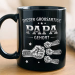 Personalisierte Schwarzer Tasse – Geschenk Für Papa, Opa – Nur die Besten sagen Papa