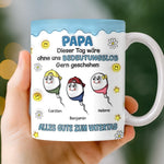 Personalisierte Tasse mit 3D-Effekt – Vatertagsgeschenke, Lustige Geschenke für Papa – Ohne Mich Nichts Los