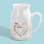 Personalisierte Blumenvase – Geschenk Für Mama, Oma – Unser Garten voller Liebe