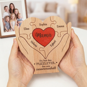 Personalisiertes Holzpuzzle – Geschenk für Mama, Oma – Du bist das fehlende Puzzleteil