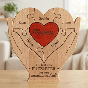 Personalisiertes Holzpuzzle – Geschenk für Mama, Oma – Du bist das fehlende Puzzleteil