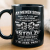 Personalisierte Schwarzer Tasse – Geschenk Für Sohn – Ich Bin So Stolz Auf Dich