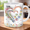 Personalisierte Tasse mit 3D-Effekt – Muttertagsgeschenk für Mama – Omas Garten voller Liebe
