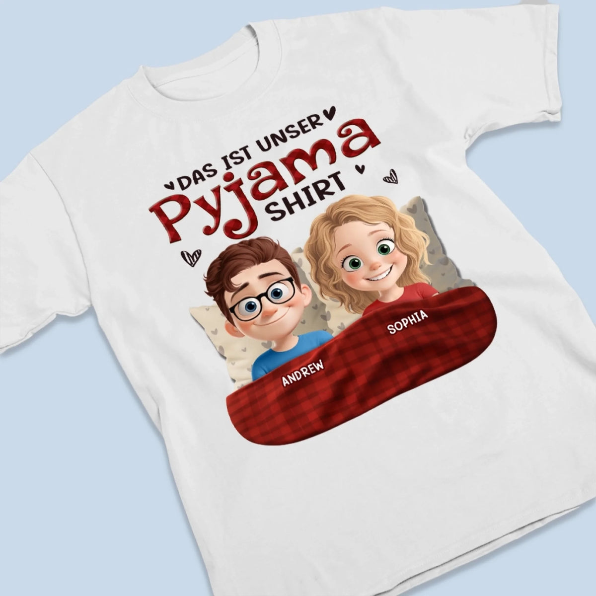Personalisiertes Unisex-T-Shirt – Geschenk Für Paar – Das Ist Unser Pyjama-Shirt
