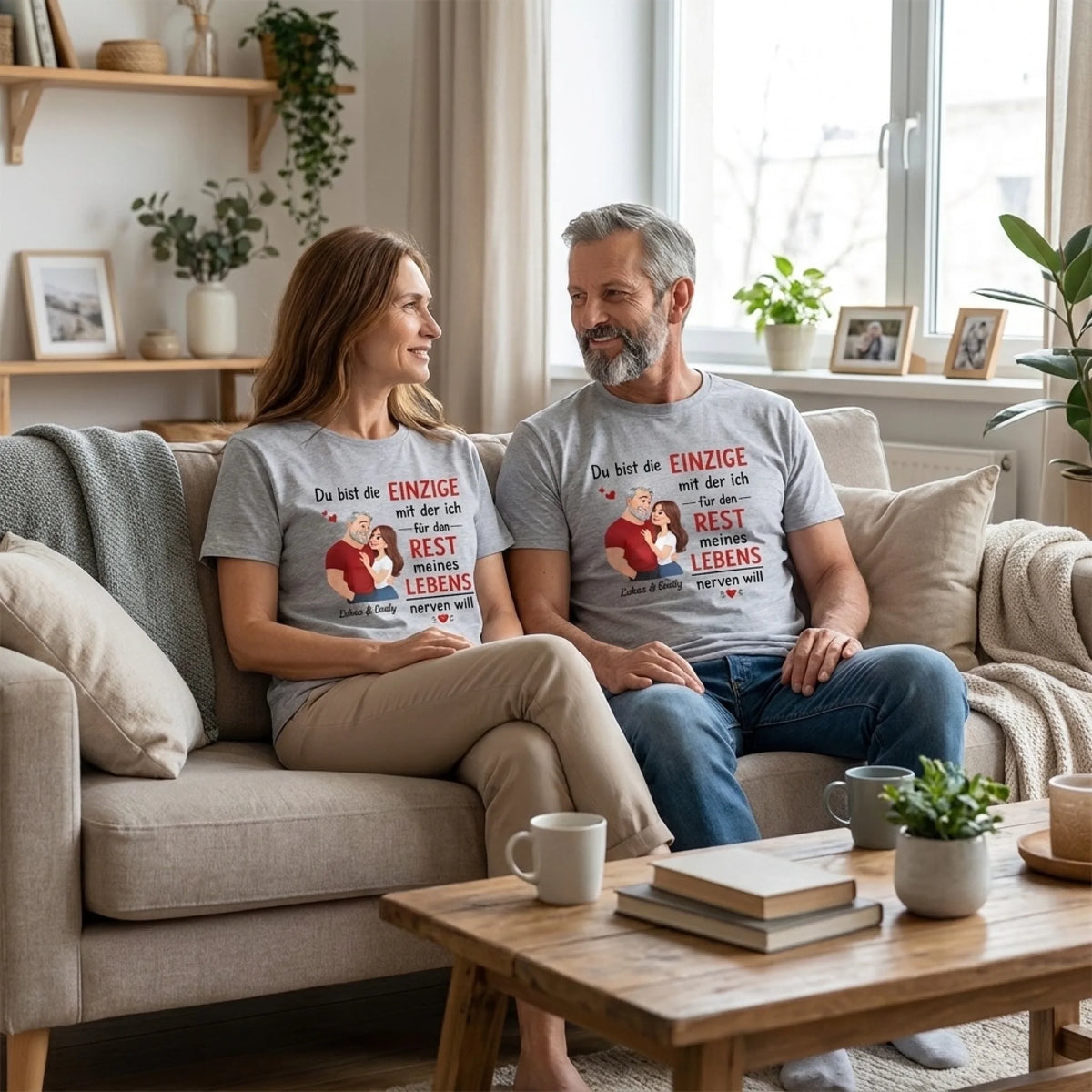 Personalisiertes Unisex-T-Shirt – Geschenk Für Paar – Der Eine für mein Leben
