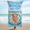 Personalisiertes Strandtuch – Geschenk für Freundinnen & Schwestern – Das Leben Ist Schöner Im Pool