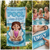 Personalisiertes Strandtuch – Geschenk für Freundinnen & Schwestern – Das Leben Ist Schöner Im Pool