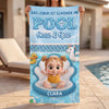 Personalisiertes Strandtuch – Geschenk für Freundinnen & Schwestern – Das Leben Ist Schöner Im Pool