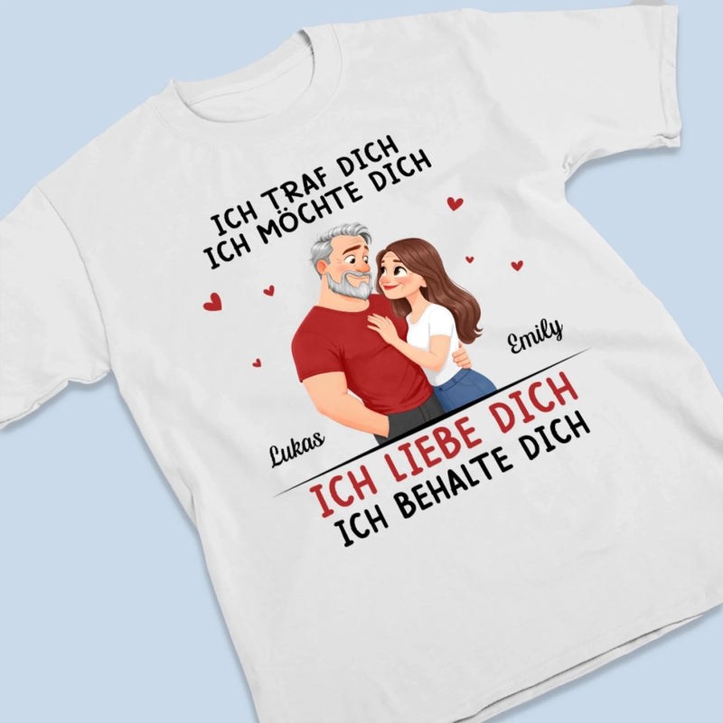 Personalisiertes Unisex-T-Shirt – Geschenk Für Paar – Ich Traf Dich Ich Liebe Dich
