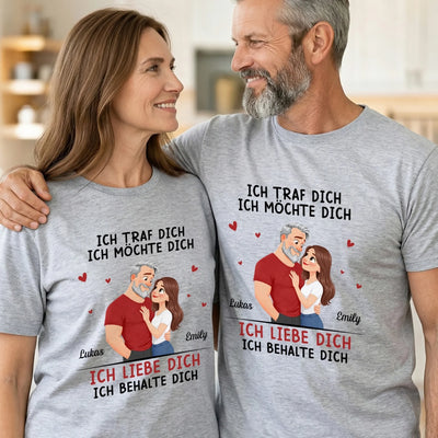 Personalisiertes Unisex-T-Shirt – Geschenk Für Paar – Ich Traf Dich Ich Liebe Dich