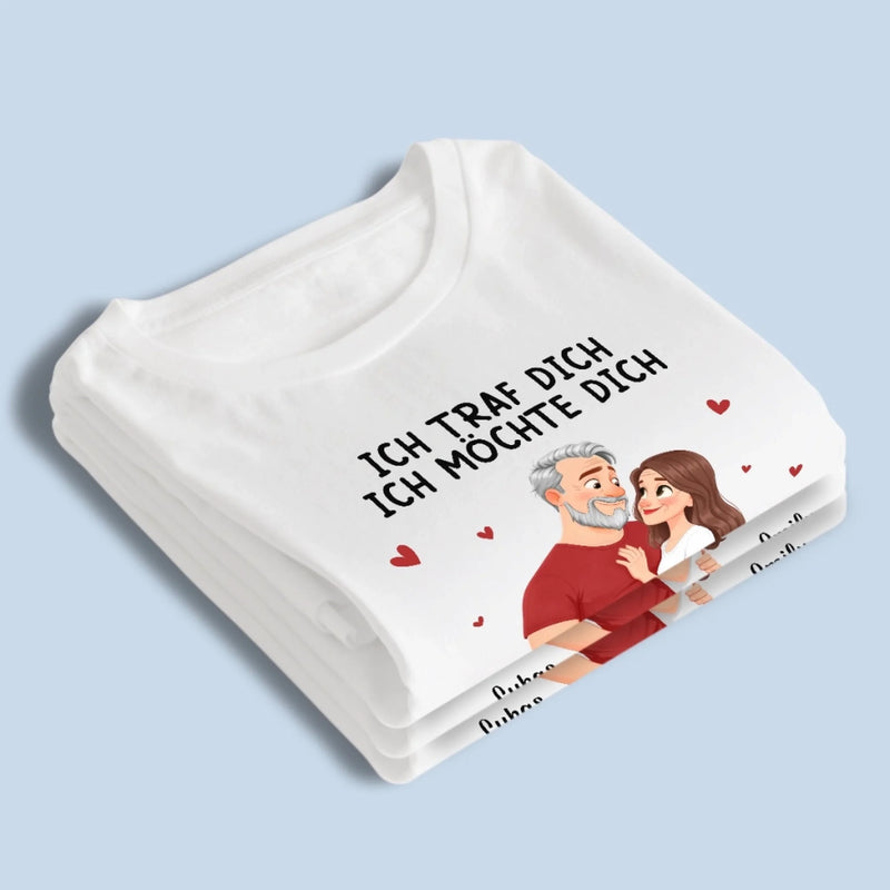 Personalisiertes Unisex-T-Shirt – Geschenk Für Paar – Ich Traf Dich Ich Liebe Dich