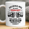 Personalisierte Tasse – Geschenk für Bruder – Ich Lächle, Weil Du Mein