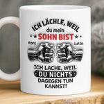 Personalisierte Tasse – Geschenk für Bruder – Ich Lächle, Weil Du Mein