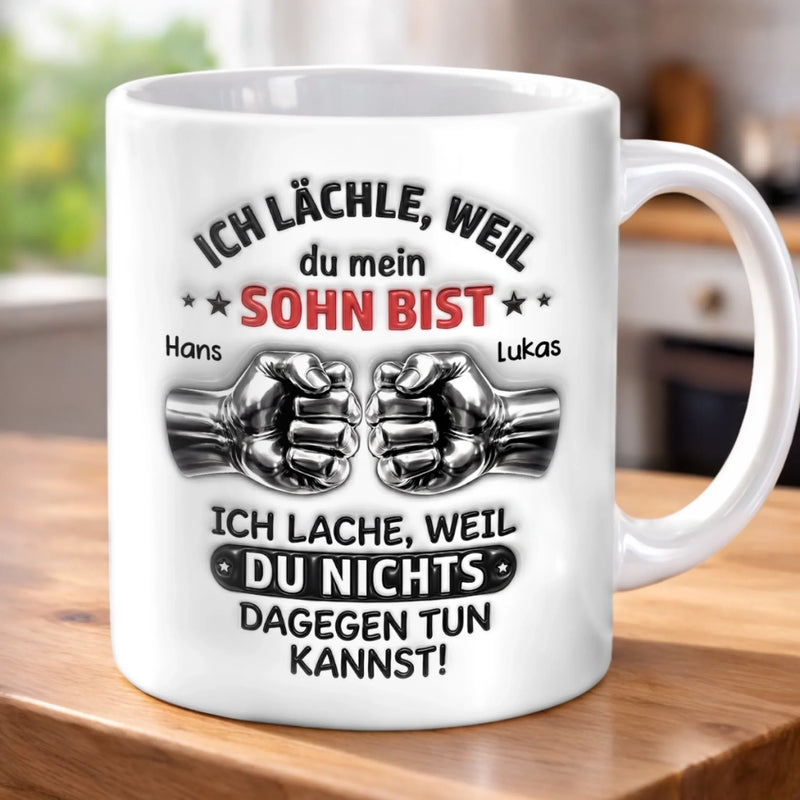 Personalisierte Tasse – Geschenk für Bruder – Ich Lächle, Weil Du Mein