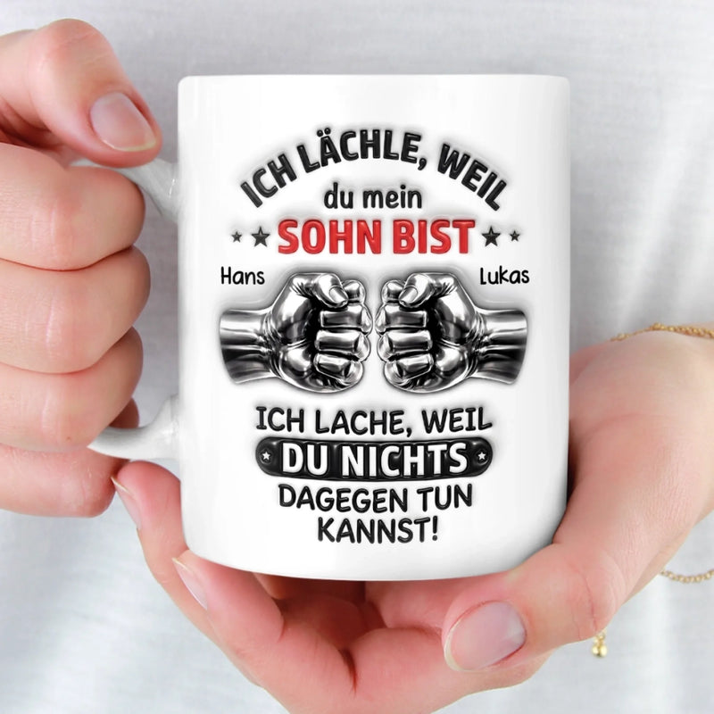 Personalisierte Tasse – Geschenk für Bruder – Ich Lächle, Weil Du Mein