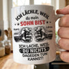 Personalisierte Tasse – Geschenk für Bruder – Ich Lächle, Weil Du Mein