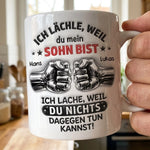 Personalisierte Tasse – Geschenk für Bruder – Ich Lächle, Weil Du Mein
