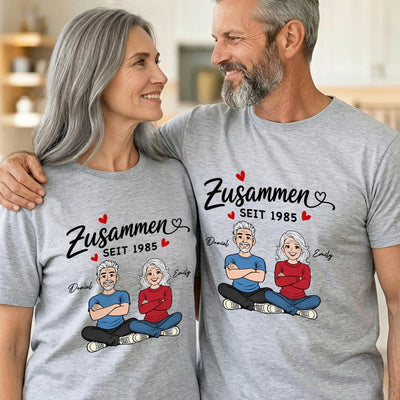 Personalisiertes Unisex-T-Shirt – Geschenk Für Paar – Für Immer Verbunden