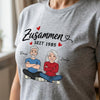 Personalisiertes Unisex-T-Shirt – Geschenk Für Paar – Für Immer Verbunden