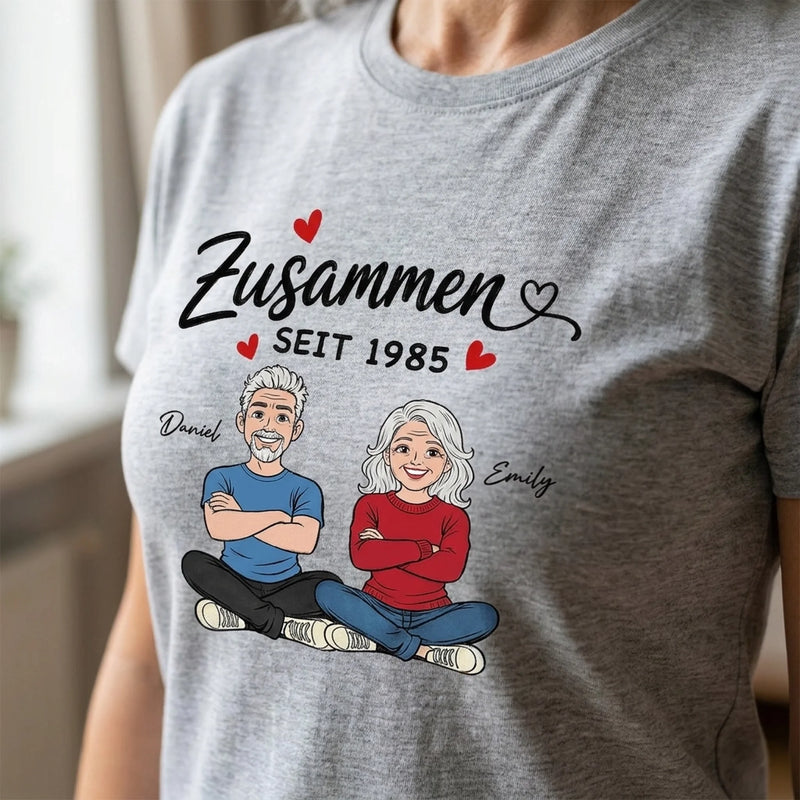 Personalisiertes Unisex-T-Shirt – Geschenk Für Paar – Für Immer Verbunden