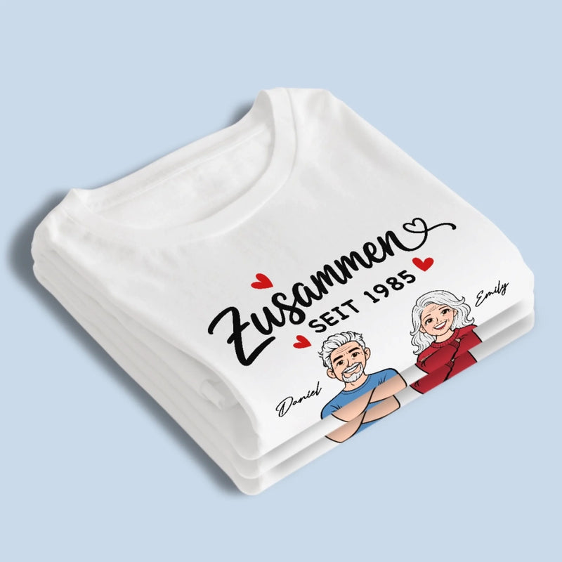 Personalisiertes Unisex-T-Shirt – Geschenk Für Paar – Für Immer Verbunden