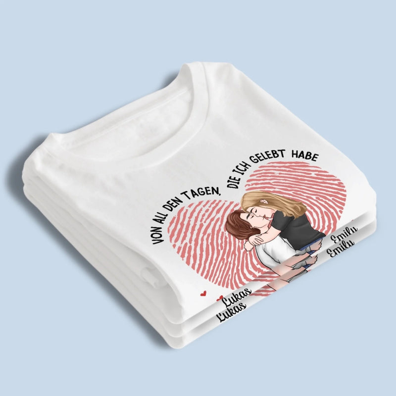 Personalisiertes Unisex-T-Shirt – Geschenk Für Paar – Die Schönsten Waren Die Mit Dir