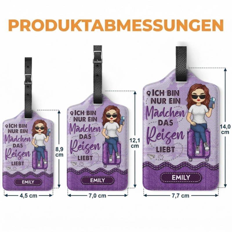 Personalisierter Gepäckanhänger – Geschenk für Reisende – Reisen liebt