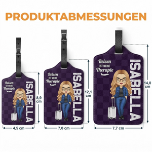 Personalisierter Gepäckanhänger – Geschenk für Reisende – Ich war noch nicht überall