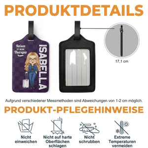 Personalisierter Gepäckanhänger – Geschenk für Reisende – Ich war noch nicht überall