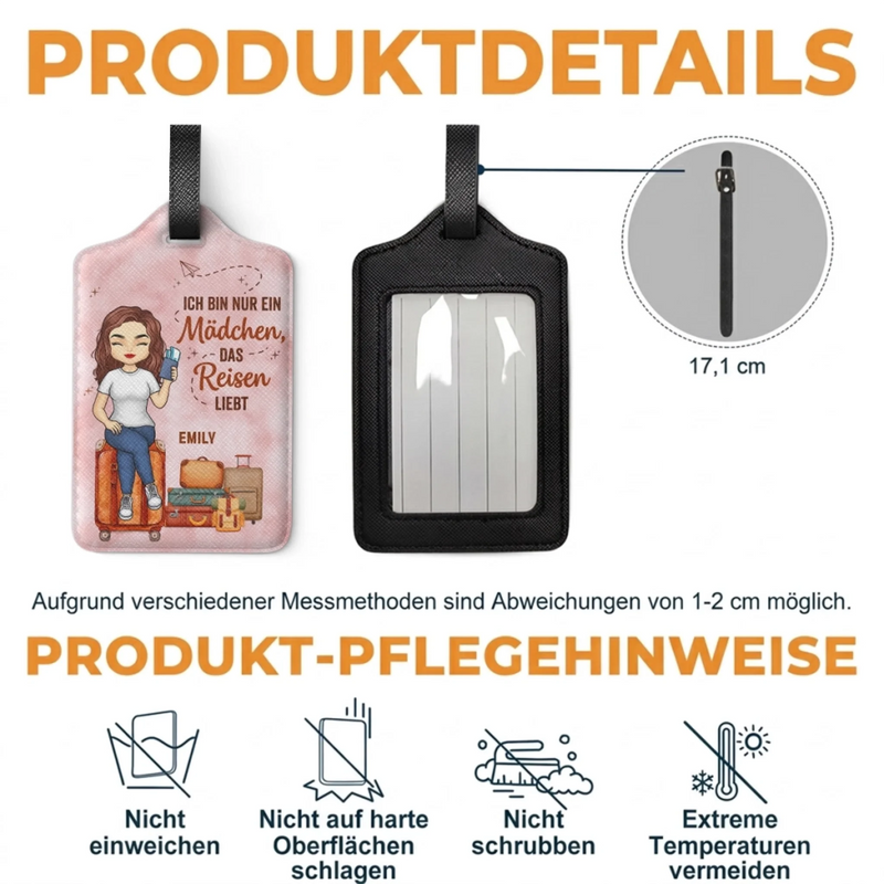Personalisierter Gepäckanhänger – Geschenk für Reisende – Steht auf meiner Liste