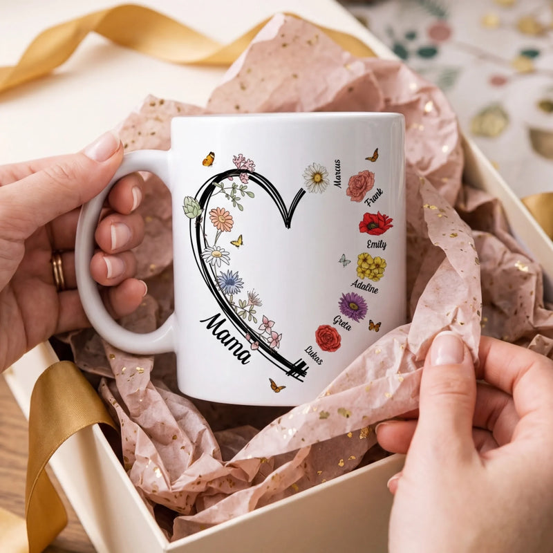 Personalisierte Tasse – Geschenk für Mama, Oma – Mamas Gartenparadies
